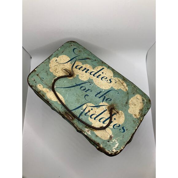 Antique Peter Rabbit Candy Tin Litho Kandies For The Kiddies Tindeco - Picture 5 of 12